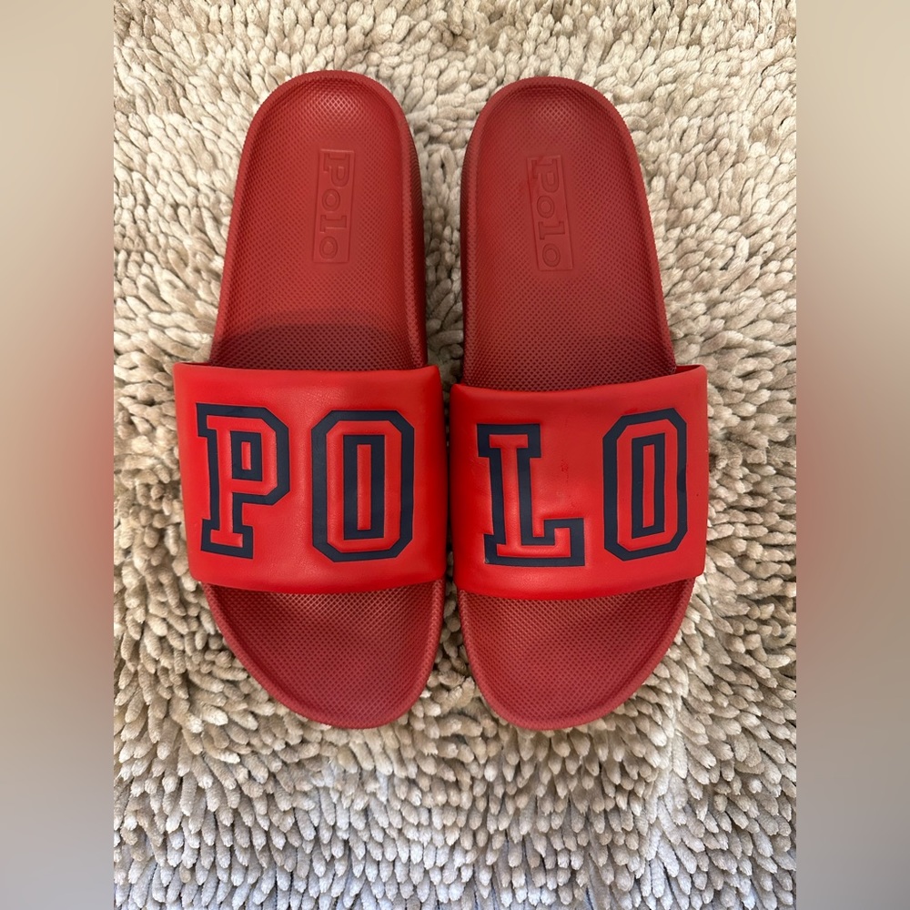 COPY - Polo Ralph Lauren Cayson Logo Pool Slide - size 12